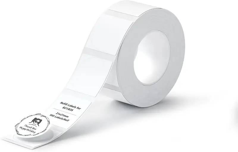 NiiMbot 21x21mm Yuvarlak Beyaz Etiket 300 Ad. B21/B1/B3S İçin (T21*21-300WHITE)