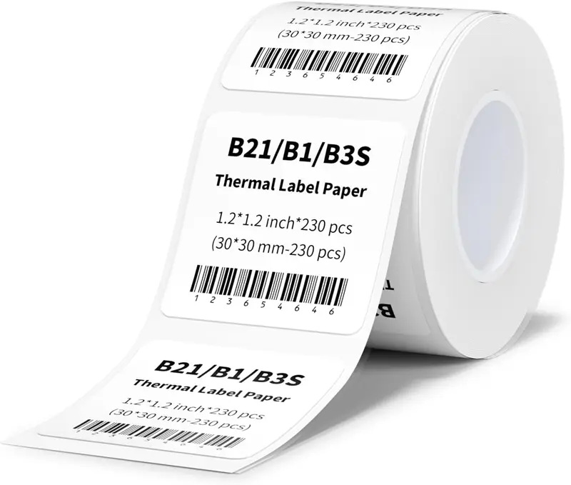 NiiMbot 30x30mm BEYAZ Etiket 230 Ad. B21/B1/B3S İçin (T30*30-230)