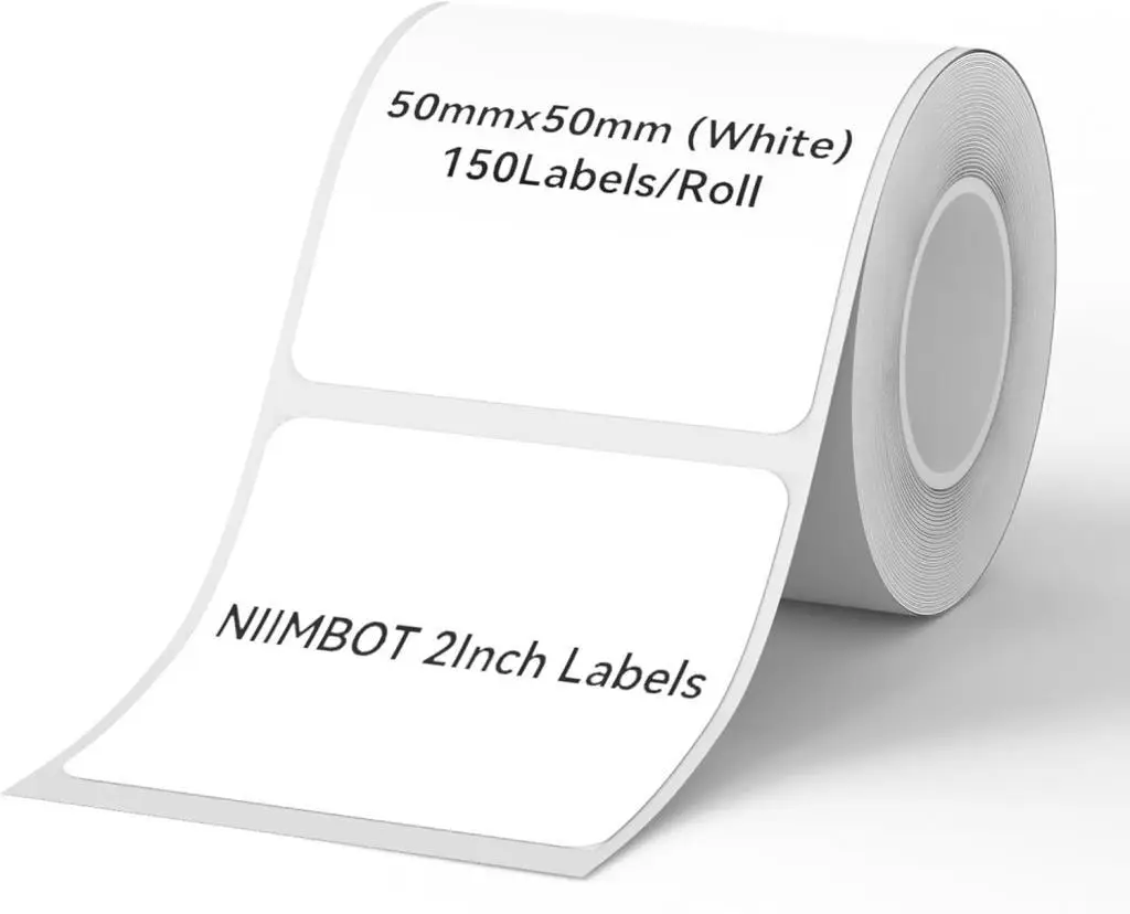 Niimbot 50x50mm Beyaz Etiket 150 Ad. B21/B1/B3S İçin (T50*50-150WHITE)