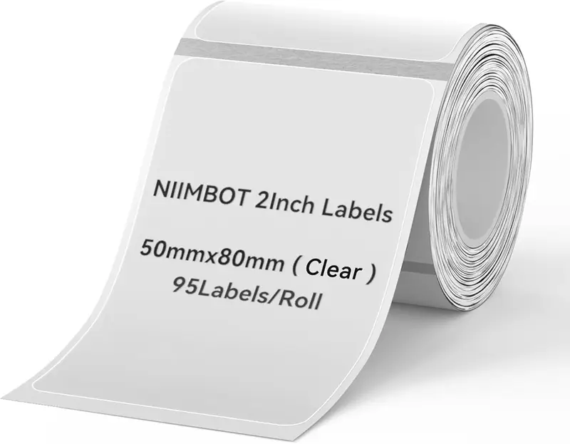 NiiMbot 50x80mm Şeffaf Etiket 95 Ad. B21/B1/B3S İçin (TT50*80-95transparent)