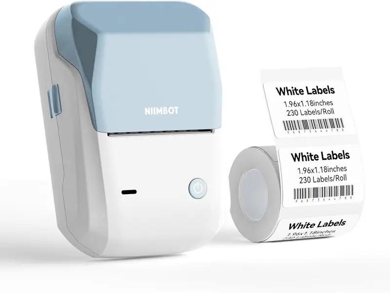 NiiMbot B1 Etiket Makinesi Mavi, Bluetooth Kablosuz Taşınabilir (Blue) - USB Şarjlı