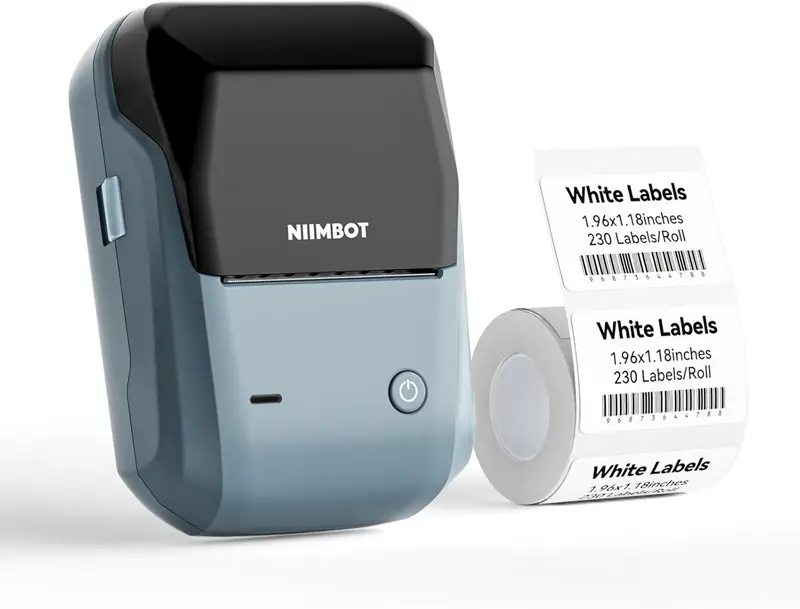 NiiMbot B1 Etiket Makinesi Uzay Mavisi, Bluetooth Kablosuz Taşınabilir (Space Blue) - USB Şarjlı