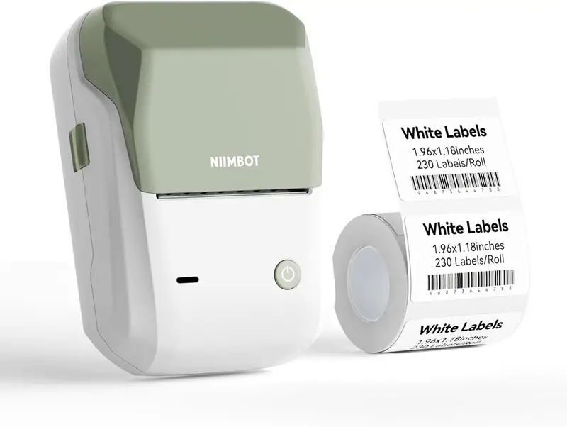 NiiMbot B1 Etiket Makinesi Yeşil, Bluetooth Kablosuz Taşınabilir (Green) - USB Şarjlı