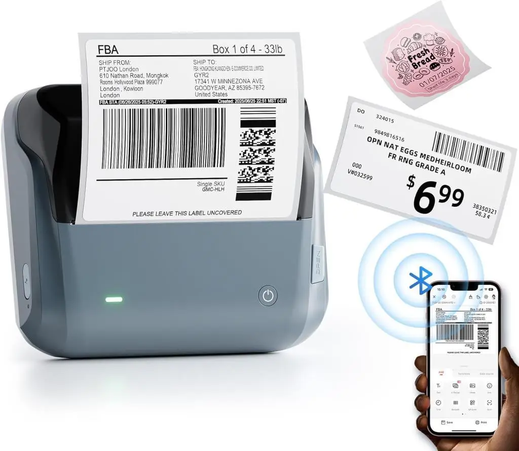 NiiMbot B4 Etiket Makinesi, Uzay Mavisi, Bluetooth Kablosuz Taşınabilir (Space Blue) - USB Şarjlı