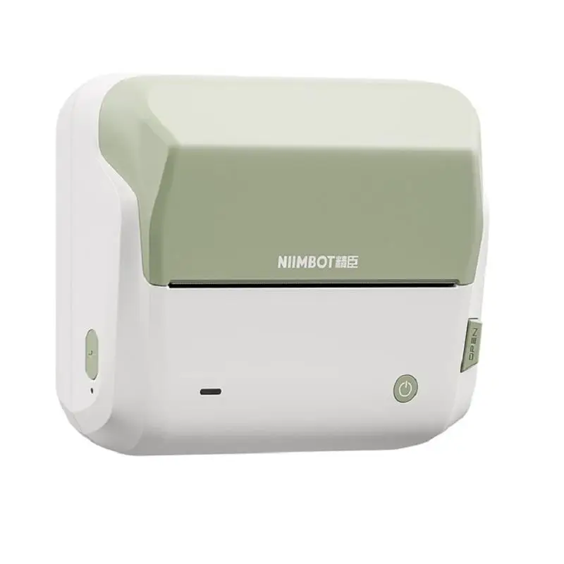 NiiMbot B4 Etiket Makinesi, Yeşil, Bluetooth Kablosuz Taşınabilir (Green) - USB Şarjlı