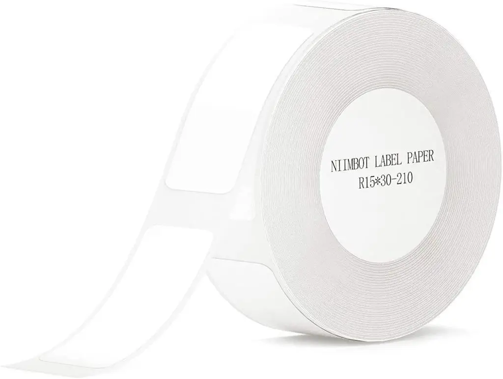 NiiMbot D11 Çok Amaçlı Etiket 15x30mm Beyaz (195 adet) Yırtılmaz, Sudan Ve Yağdan Etkilenmez
